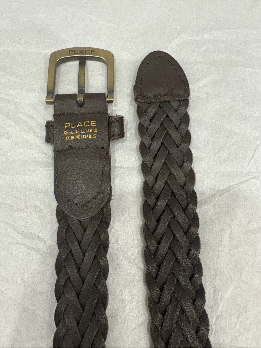 Genuine Leather Braided Belt-S-M - photo 3