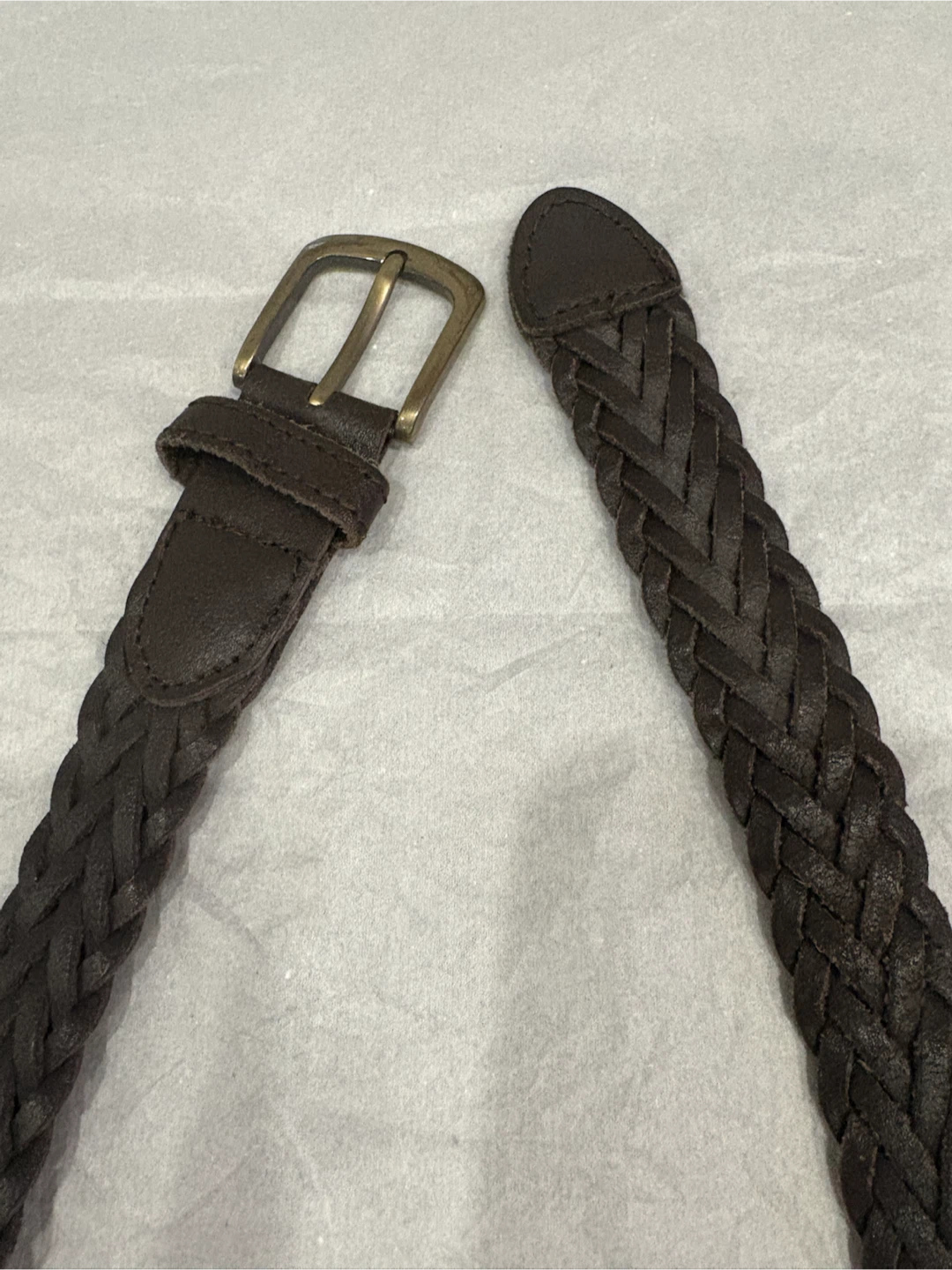 Genuine Leather Braided Belt-S-M - photo 4