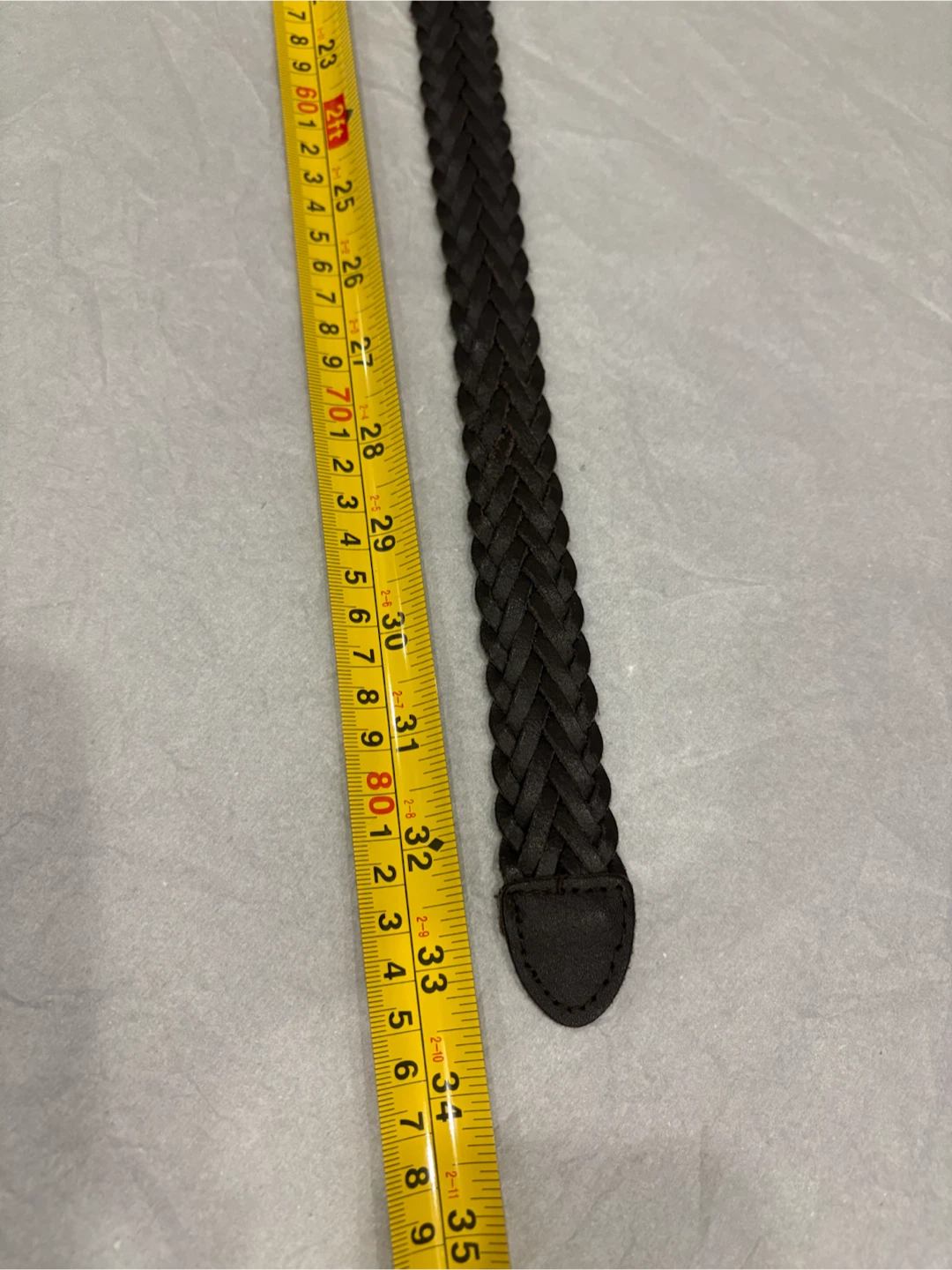 Genuine Leather Braided Belt-S-M - photo 5