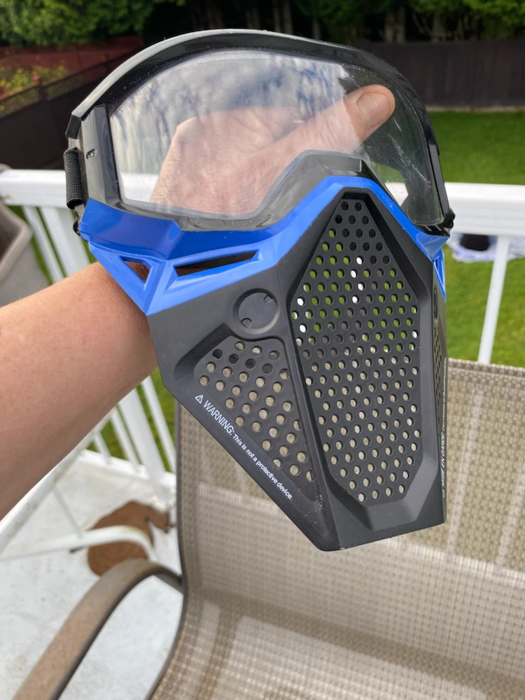 Blue and Black Airsoft Mask with Goggles - photo 3