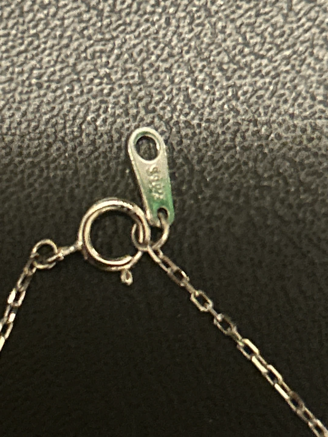 Silver Stamped Necklace with Pearls and Crystals - photo 4