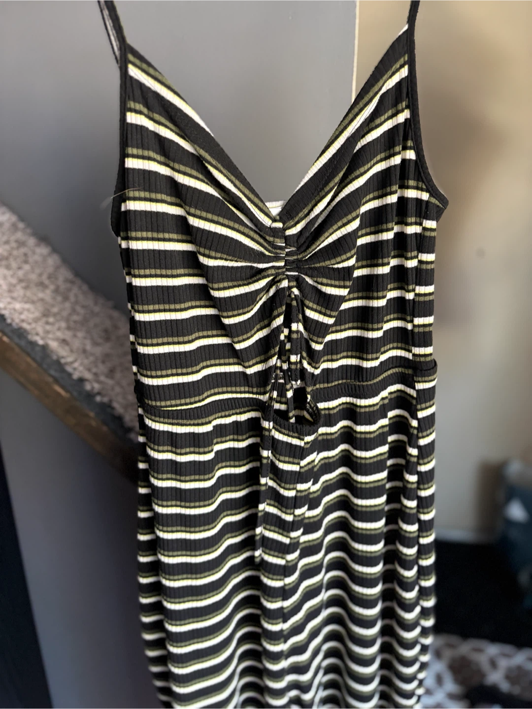 Striped Cutout Spaghetti Strap Jumpsuit - photo 2