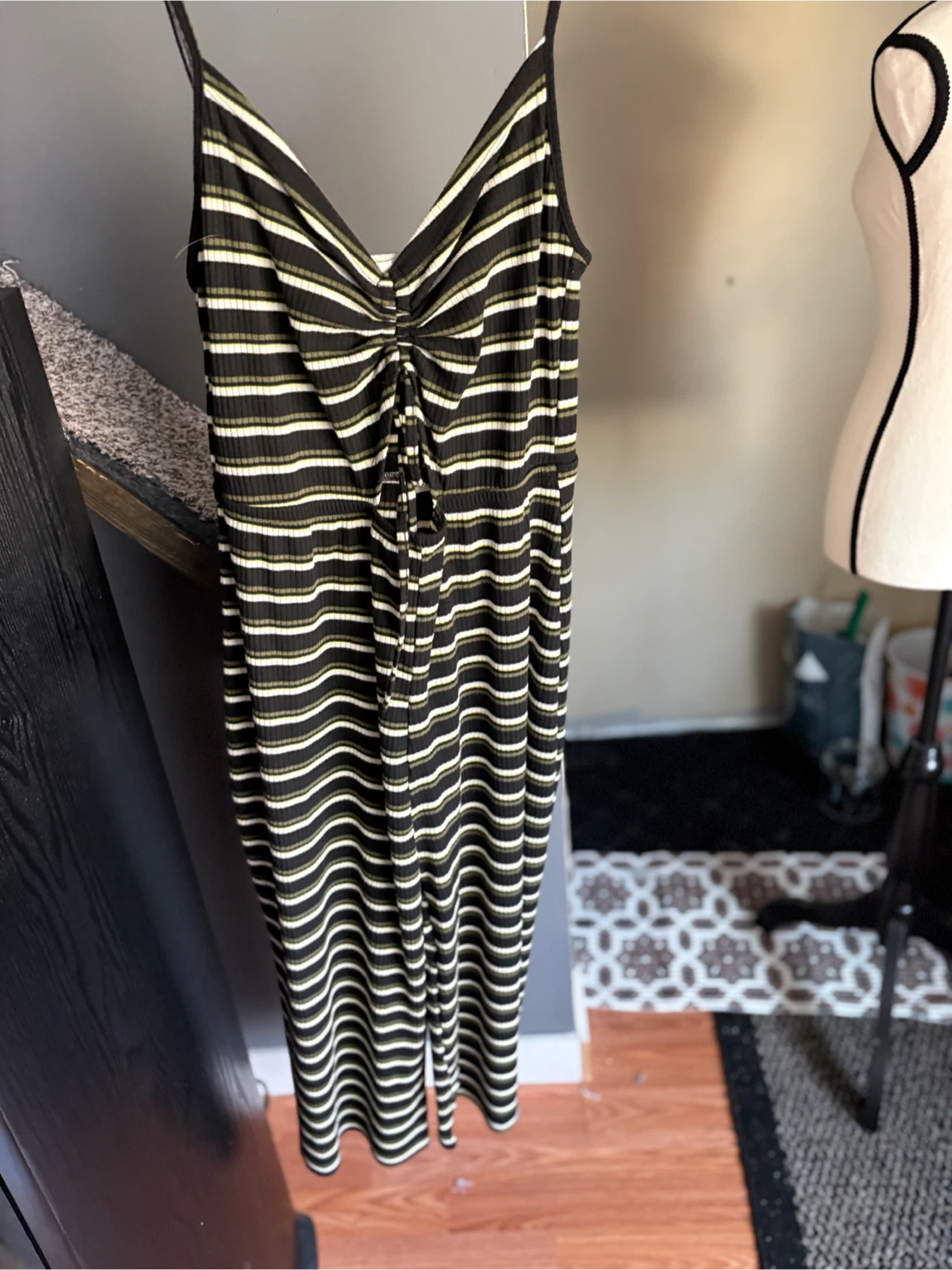 Striped Cutout Spaghetti Strap Jumpsuit - photo 3