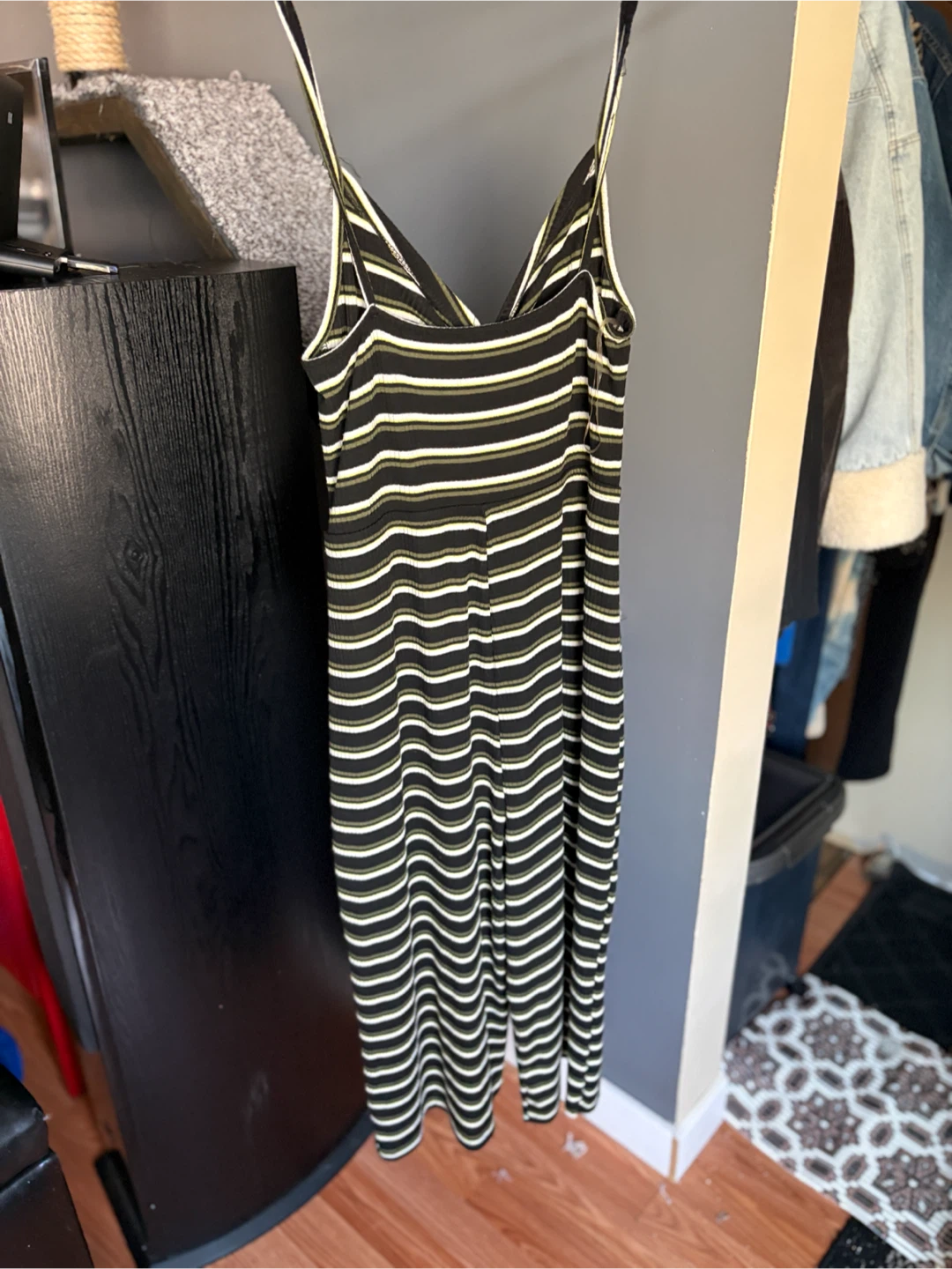 Striped Cutout Spaghetti Strap Jumpsuit - photo 4