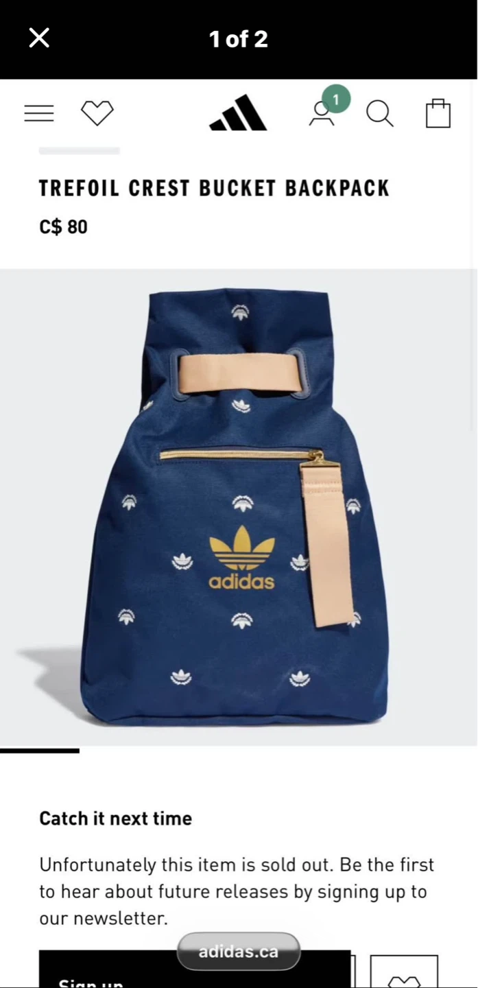 Adidas Trefoil Crest Bucket Backpack