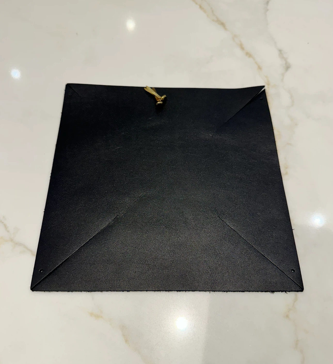 NEW! Black Leather Catch-All Tray with Snaps - photo 5