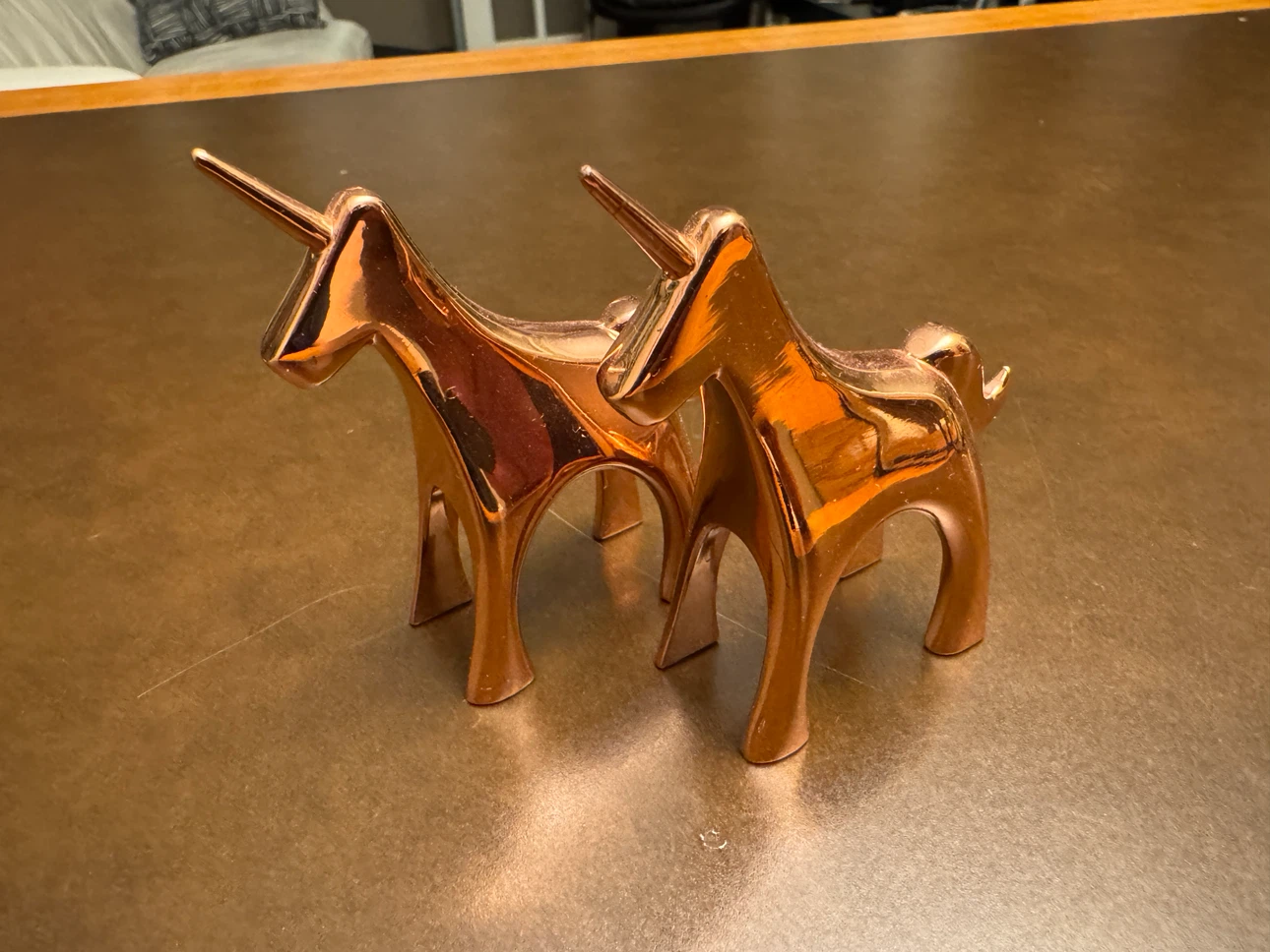 Rose Gold Unicorn Figurines (Set of 2)
