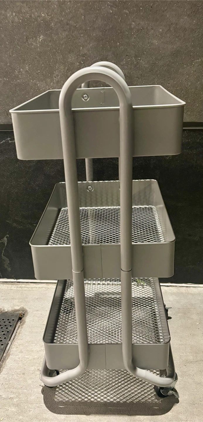3-Tier Metal Rolling Storage Cart - photo 2