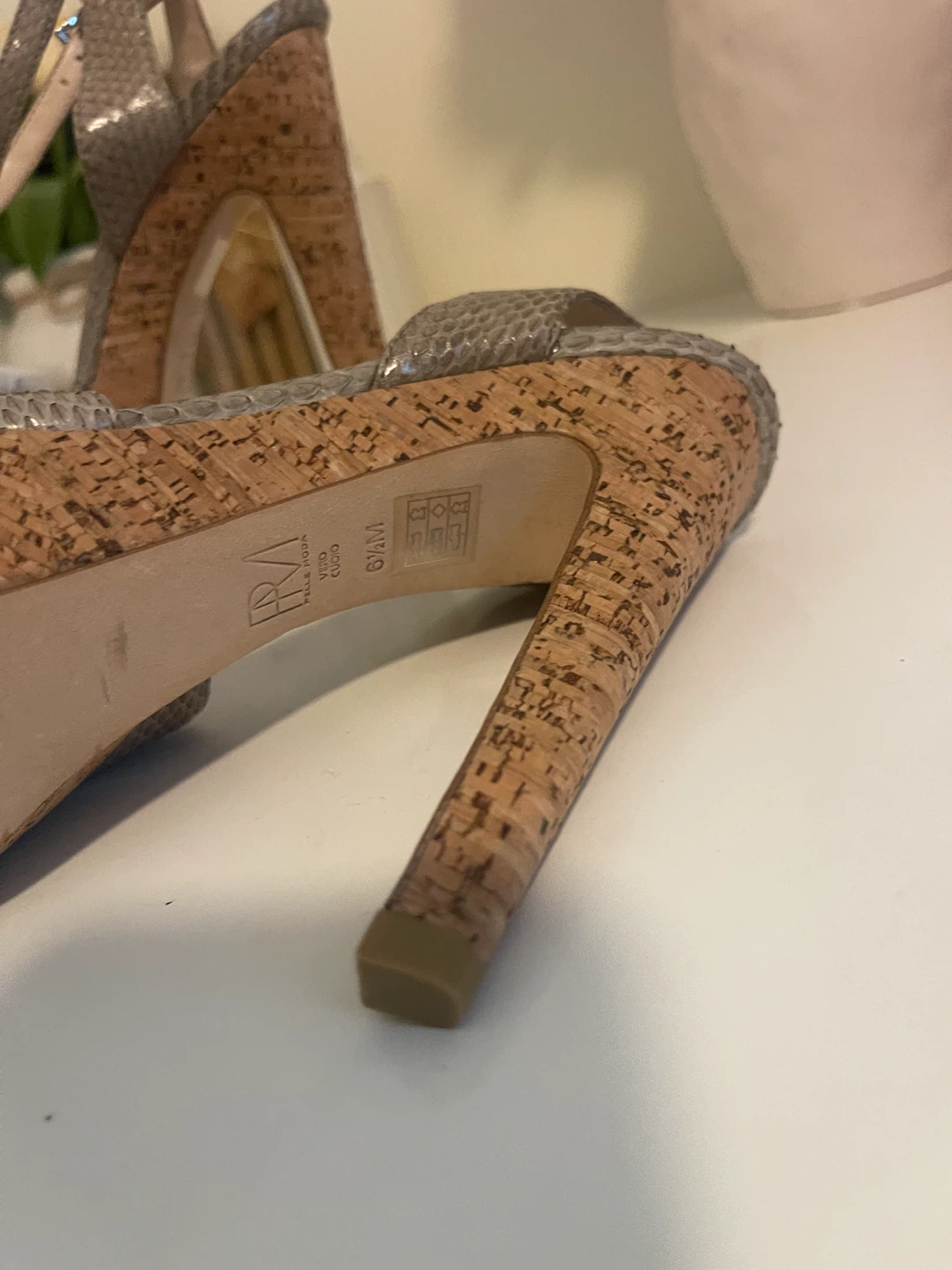 Pelle Moda Cork Platform Heels - Size 6.5 - photo 3