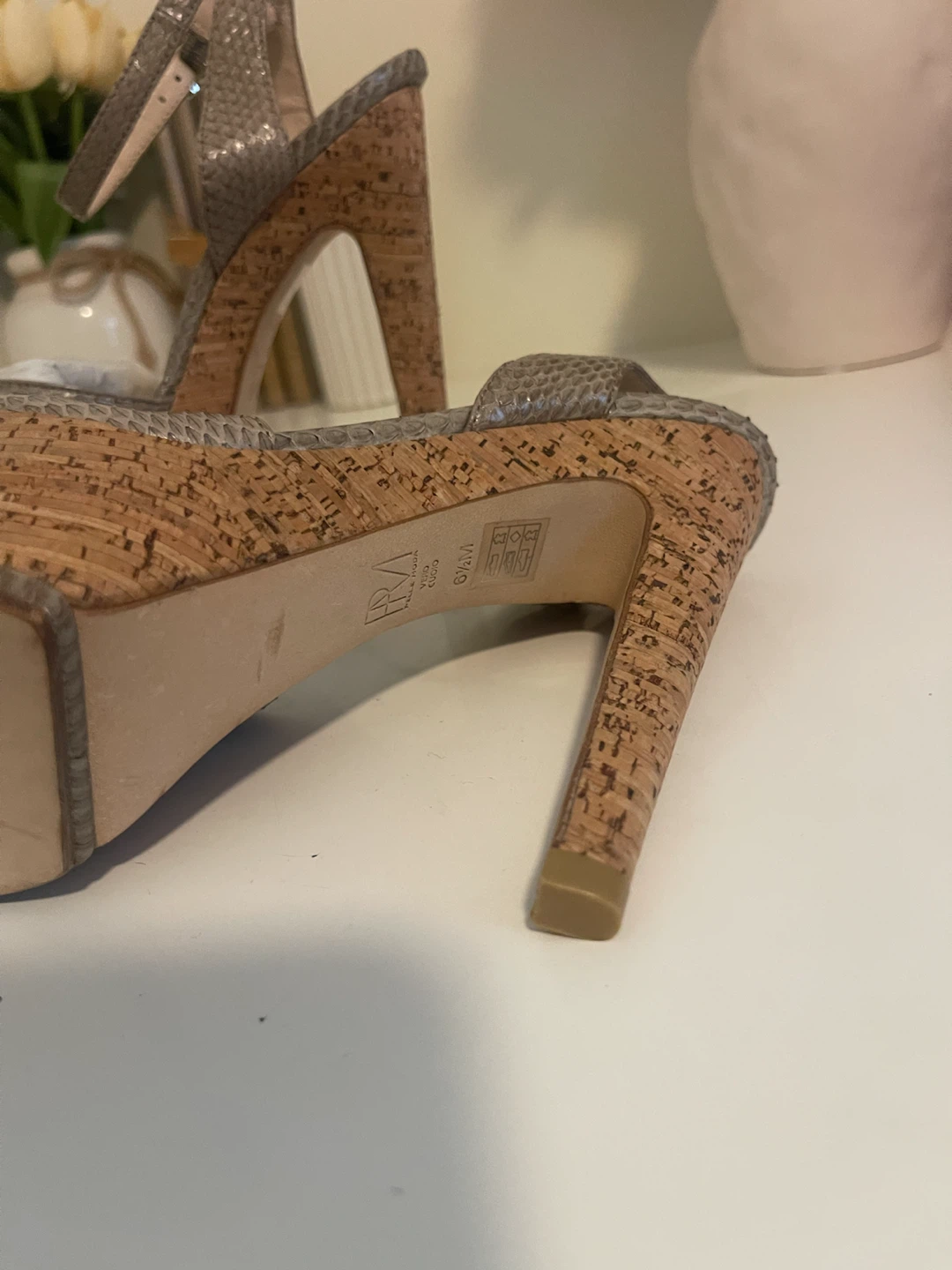 Pelle Moda Cork Platform Heels - Size 6.5 - photo 4