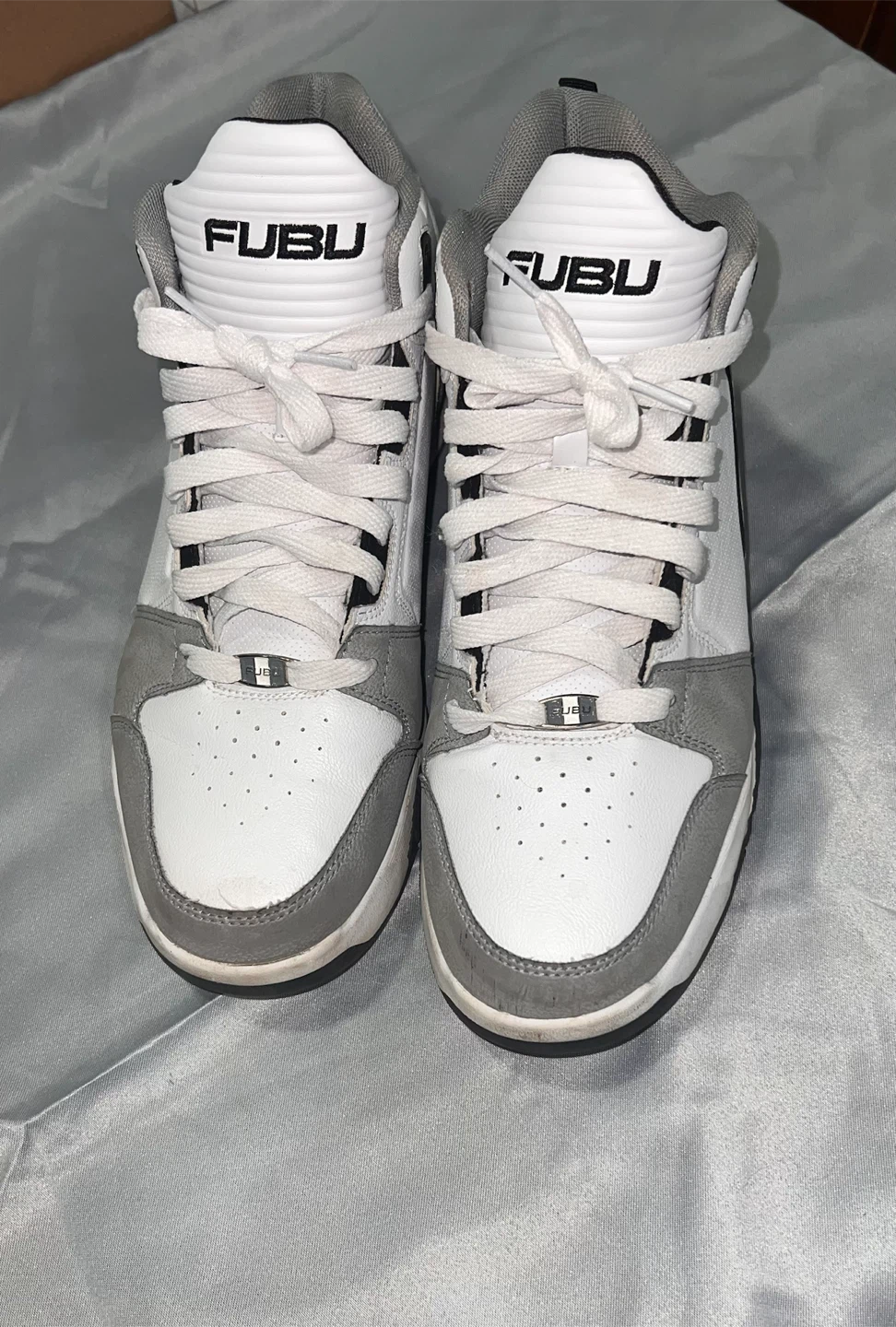 FUBU White & Grey Basketball Sneakers