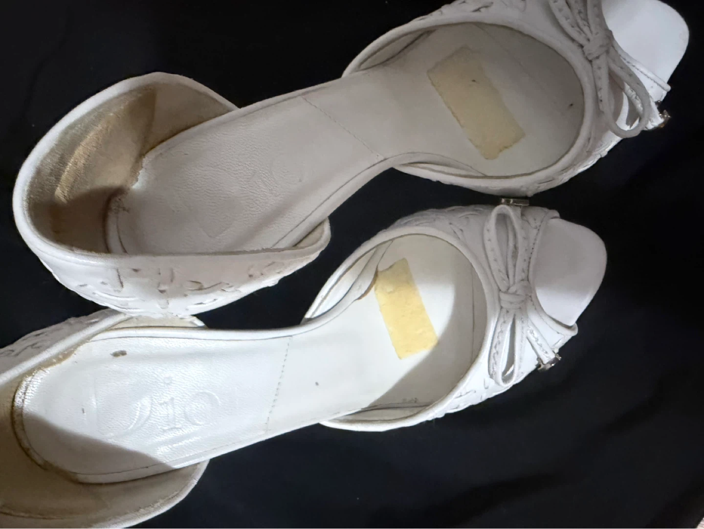 Dior White Leather Heels Size 36.5 - photo 3