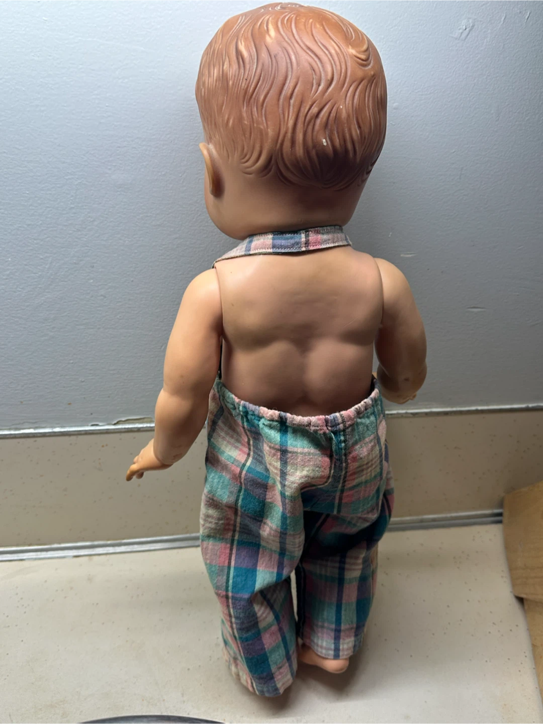 Vtg 1950s Dee Cee 19” Drink Wet Baby Doll Molded Hair - photo 3