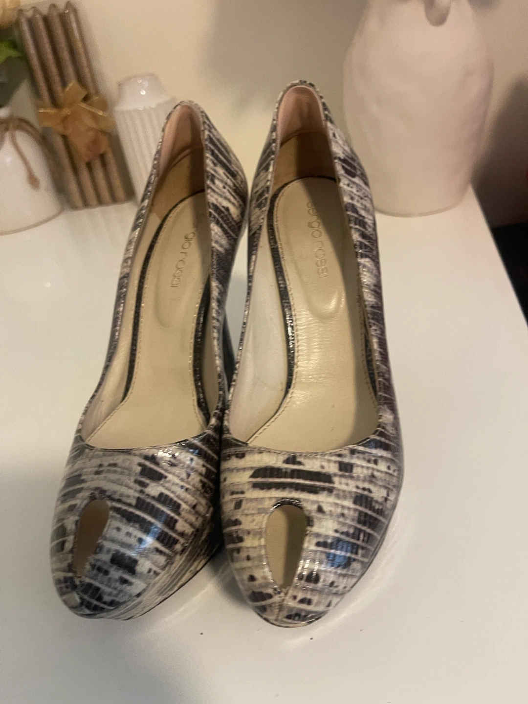 Sergio Rossi Snakeskin Heels