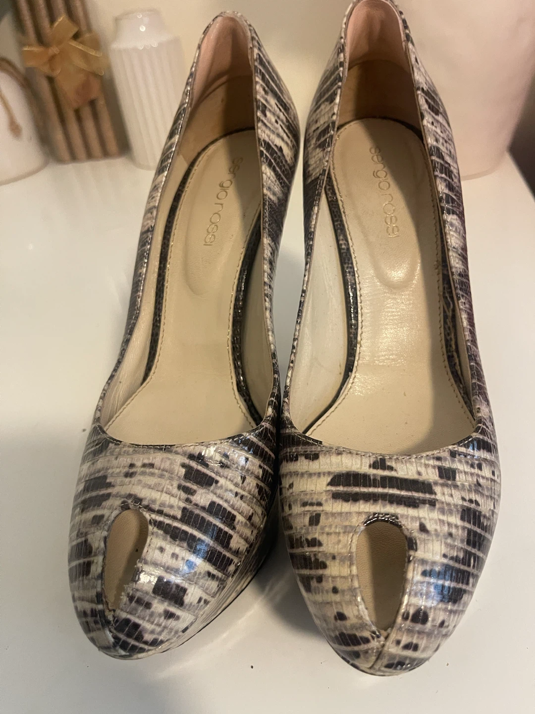 Sergio Rossi Snakeskin Heels - photo 2