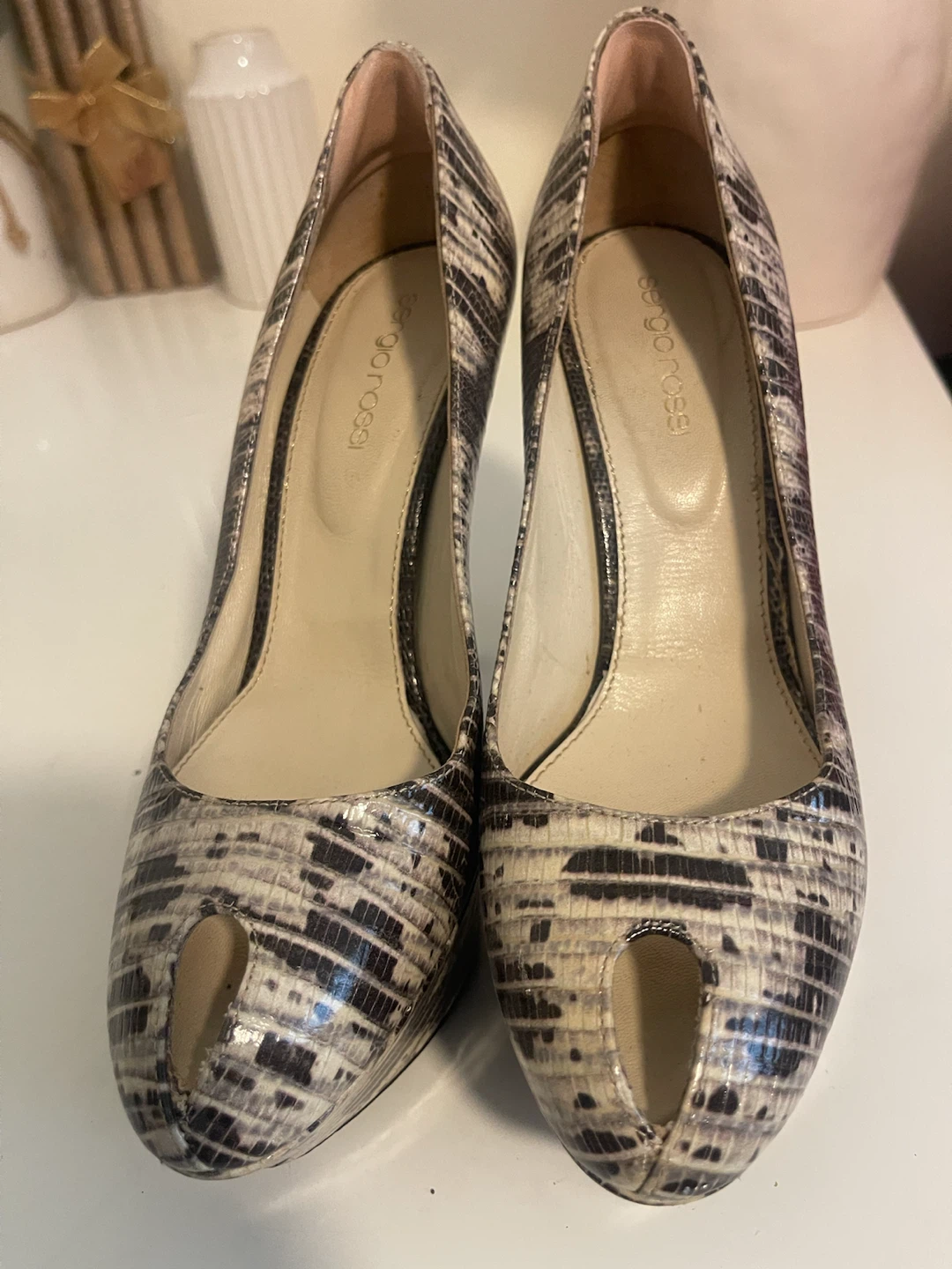 Sergio Rossi Snakeskin Heels - photo 5