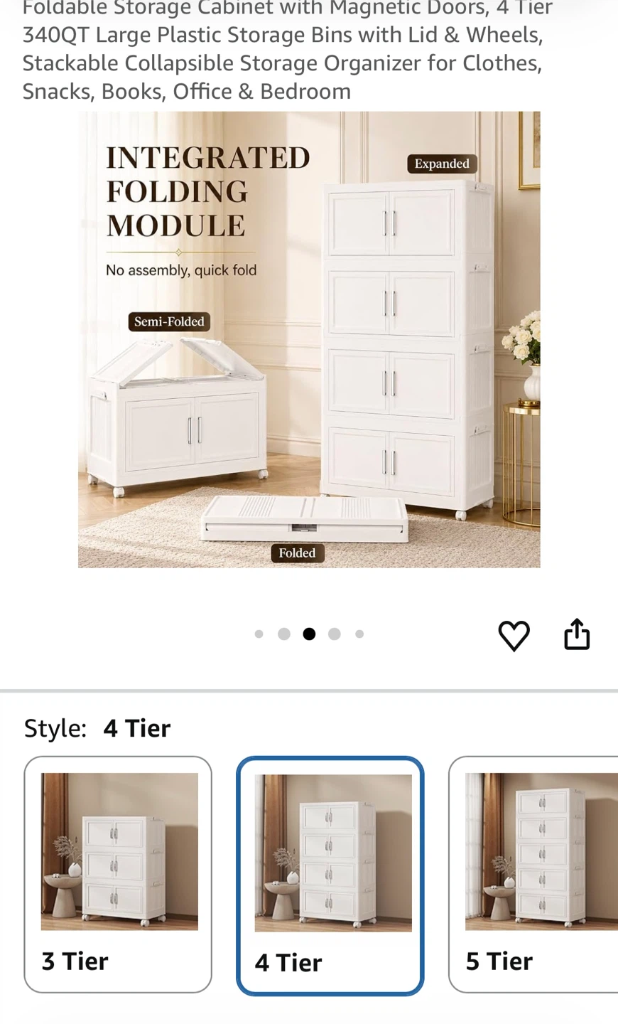 Foldable Storage Cabinet - photo 4