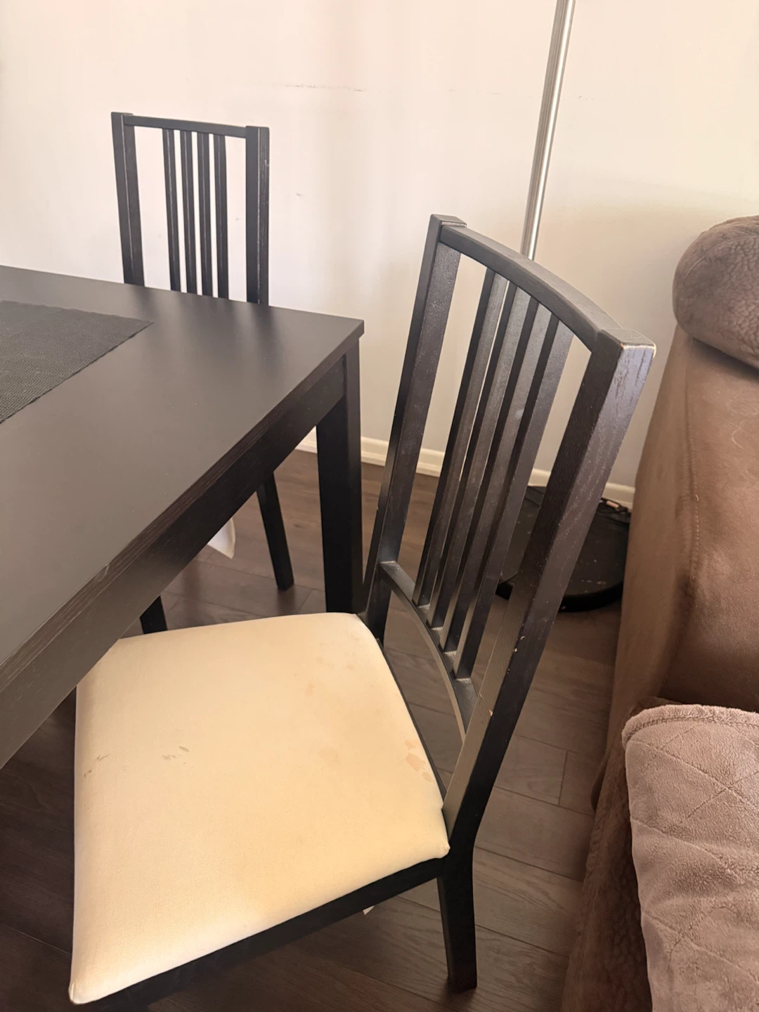 Black Wood Dining Table with 6 Chairs – Pickup Only - photo 2