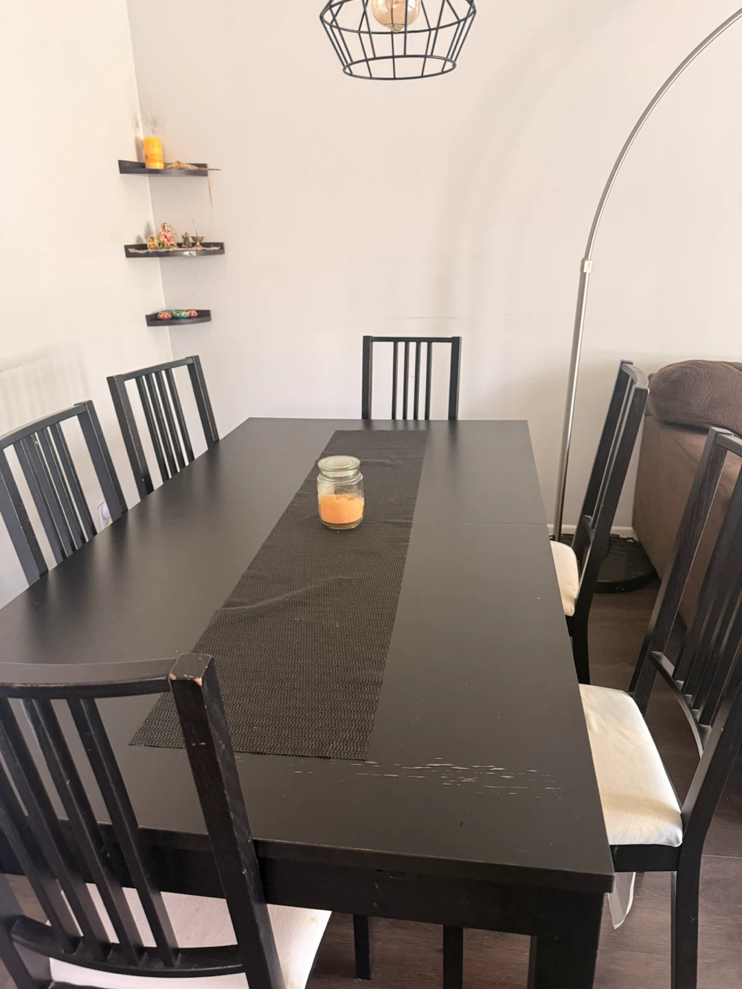 Black Wood Dining Table with 6 Chairs – Pickup Only - photo 4