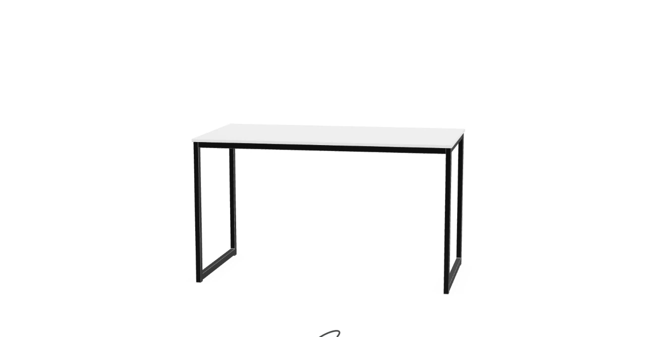 White Metal Frame Desk - 48" x 24" - photo 2