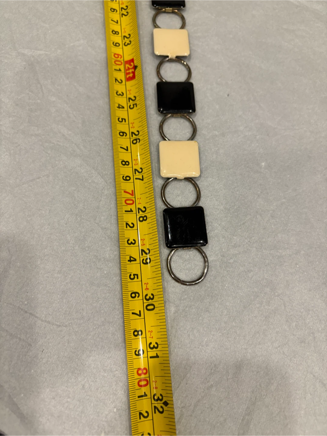 Vintage Black and Cream Chain Belt-S - photo 5