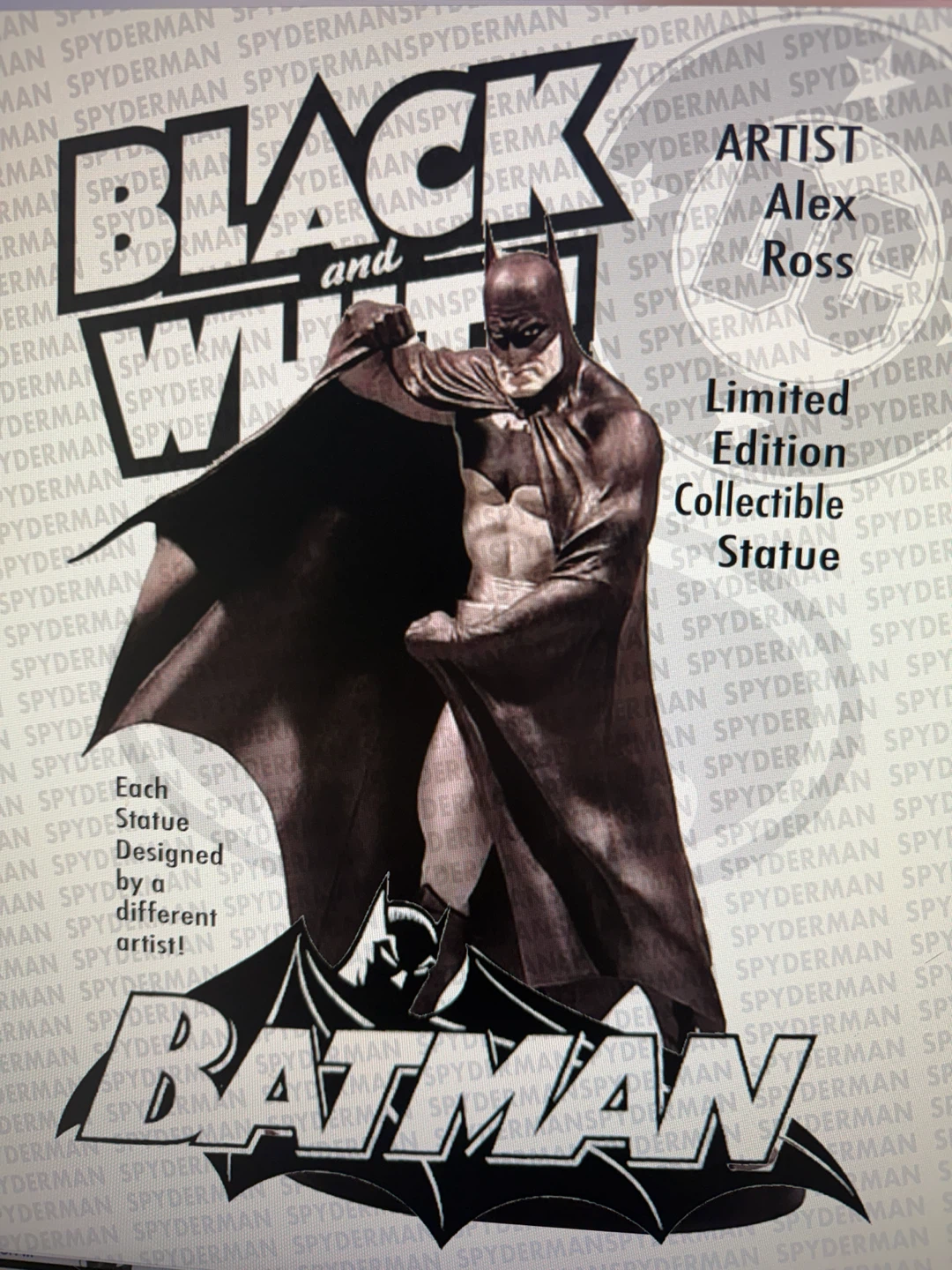 Batman Black and White Statue by Alex Ross