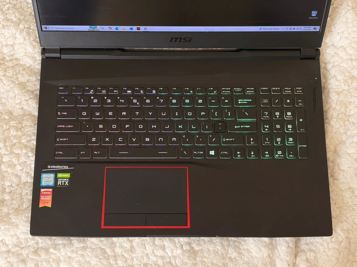 MSI GE75 Raider Gaming Laptop — i9-9th Gen / 32GB / RTX2080 - photo 2