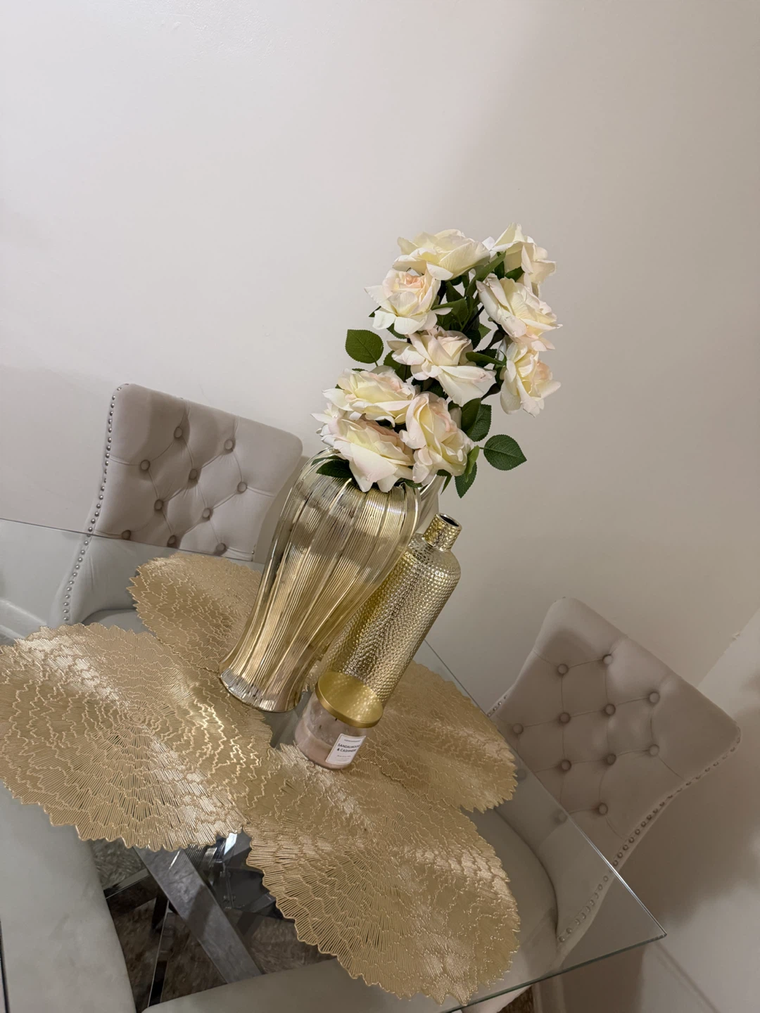 Gold Decorative Vases Set