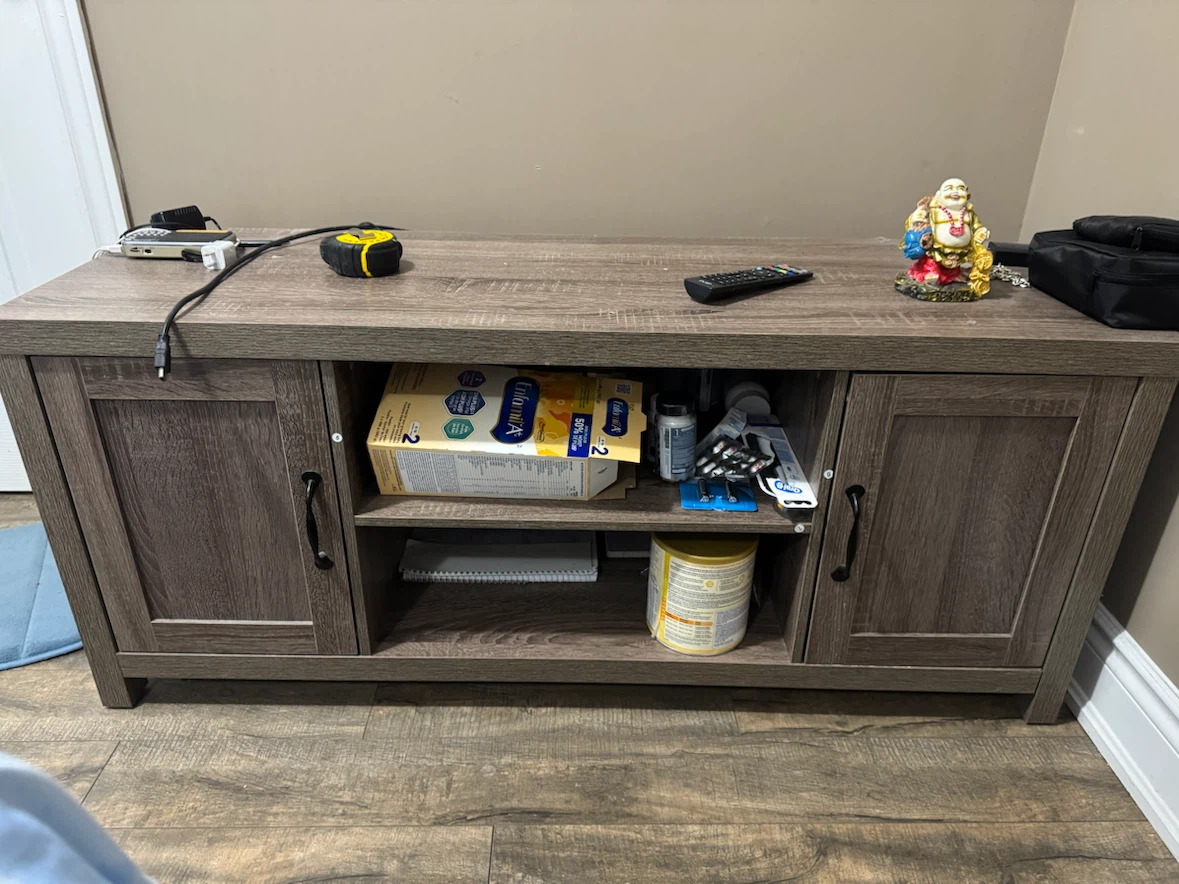 Wooden TV Stand with Storage