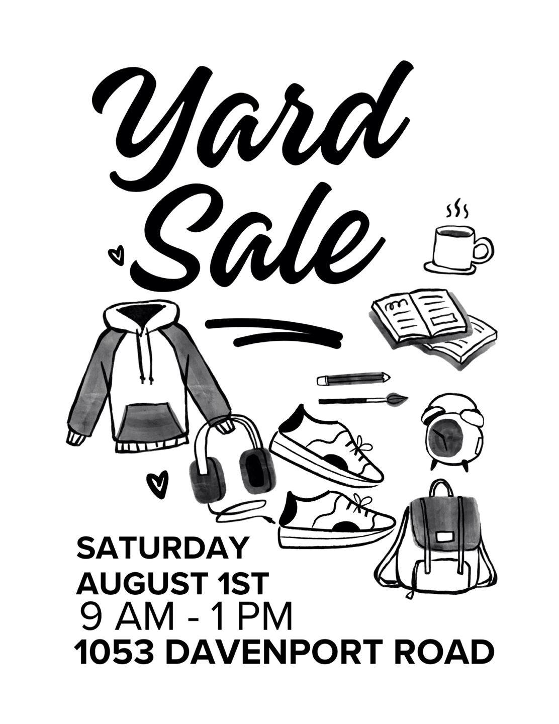 🛍️ YARD SALE — SATURDAY, AUGUST 1! 🛍️