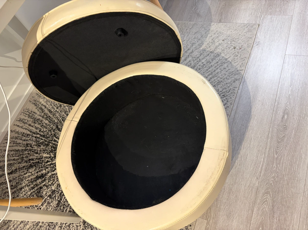 Cream Storage Ottoman - photo 3