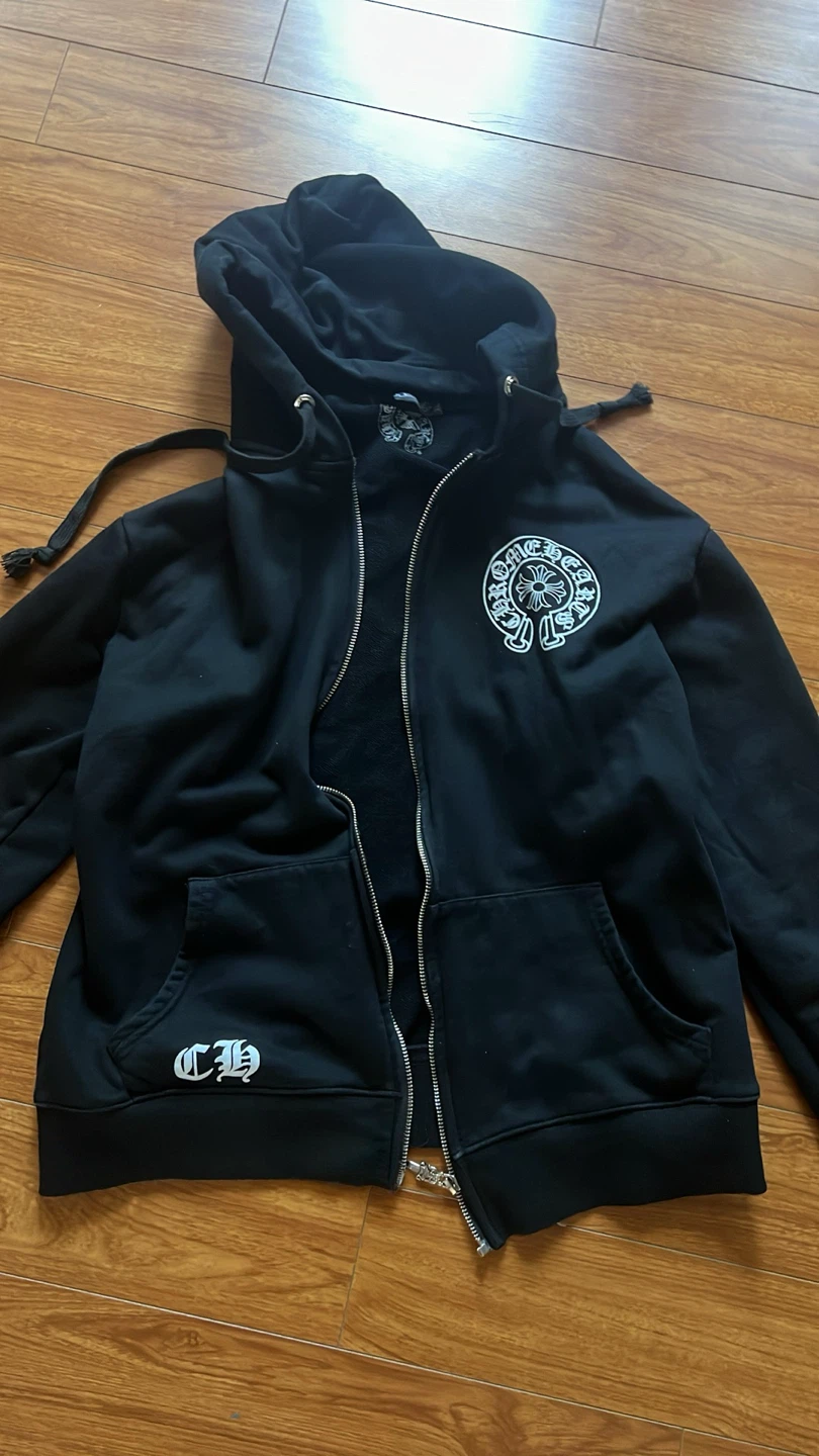 Chrome Hearts Black Zip-Up Hoodie