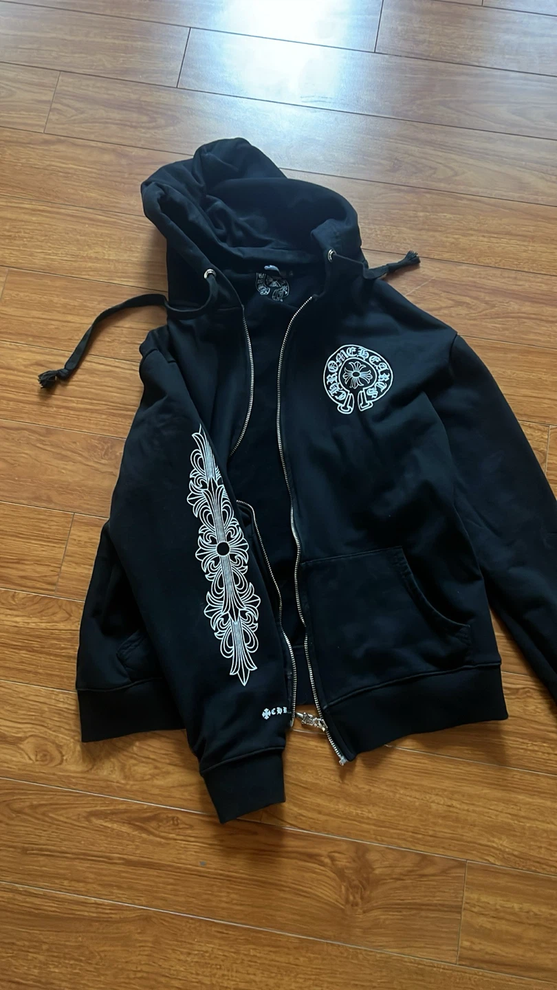 Chrome Hearts Black Zip-Up Hoodie - photo 2