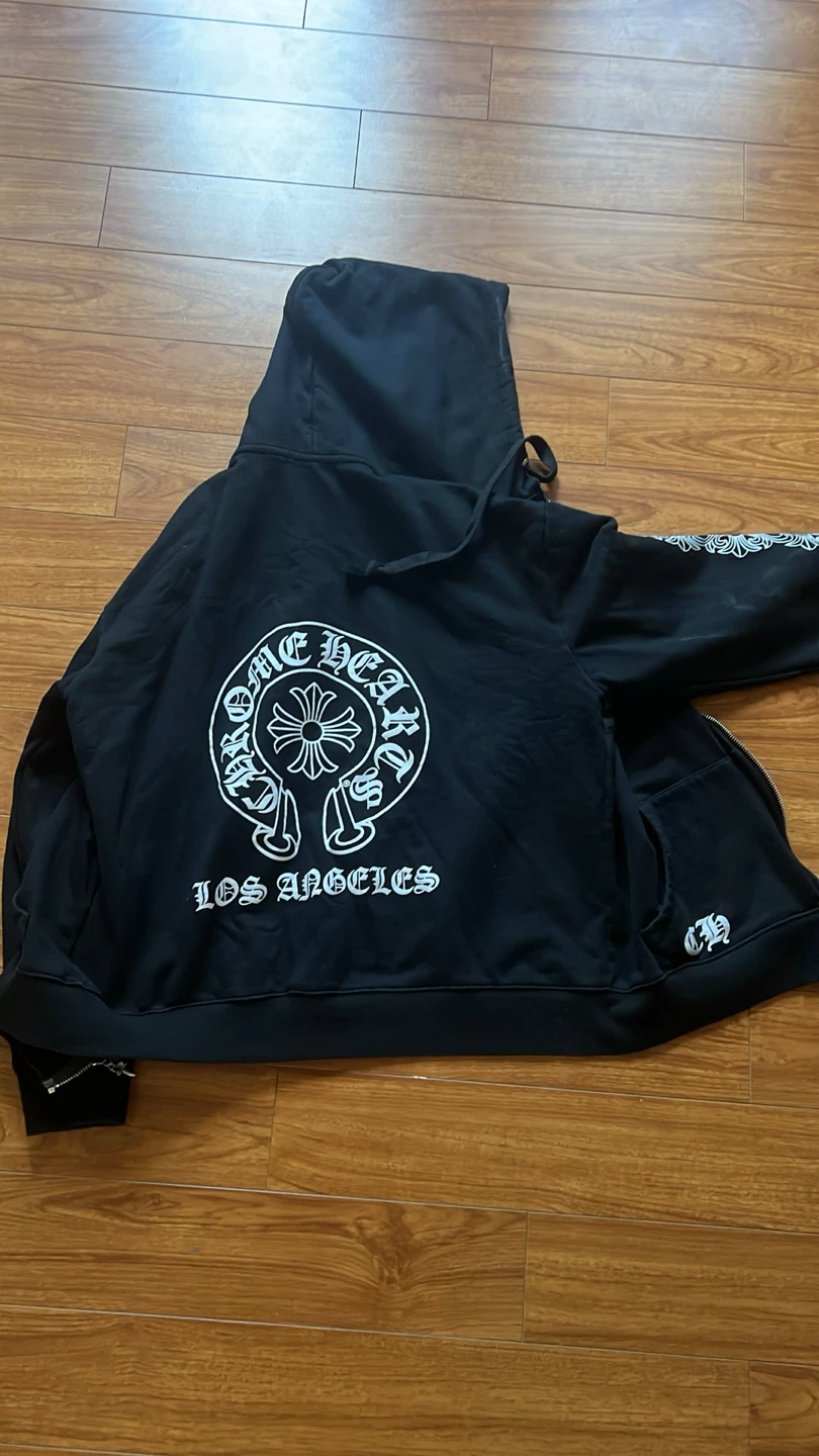 Chrome Hearts Black Zip-Up Hoodie - photo 4