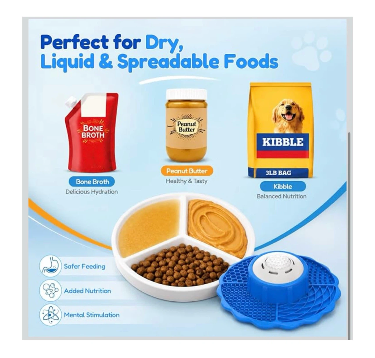 Brand new Slow Feeder Dog Bowls with Lick Mat - photo 4