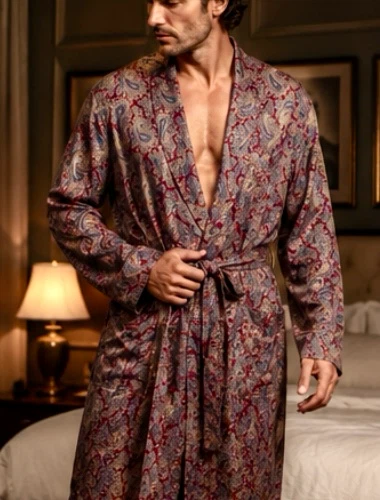 Orvis Silk Paisley Robe Old Hollywood Style
