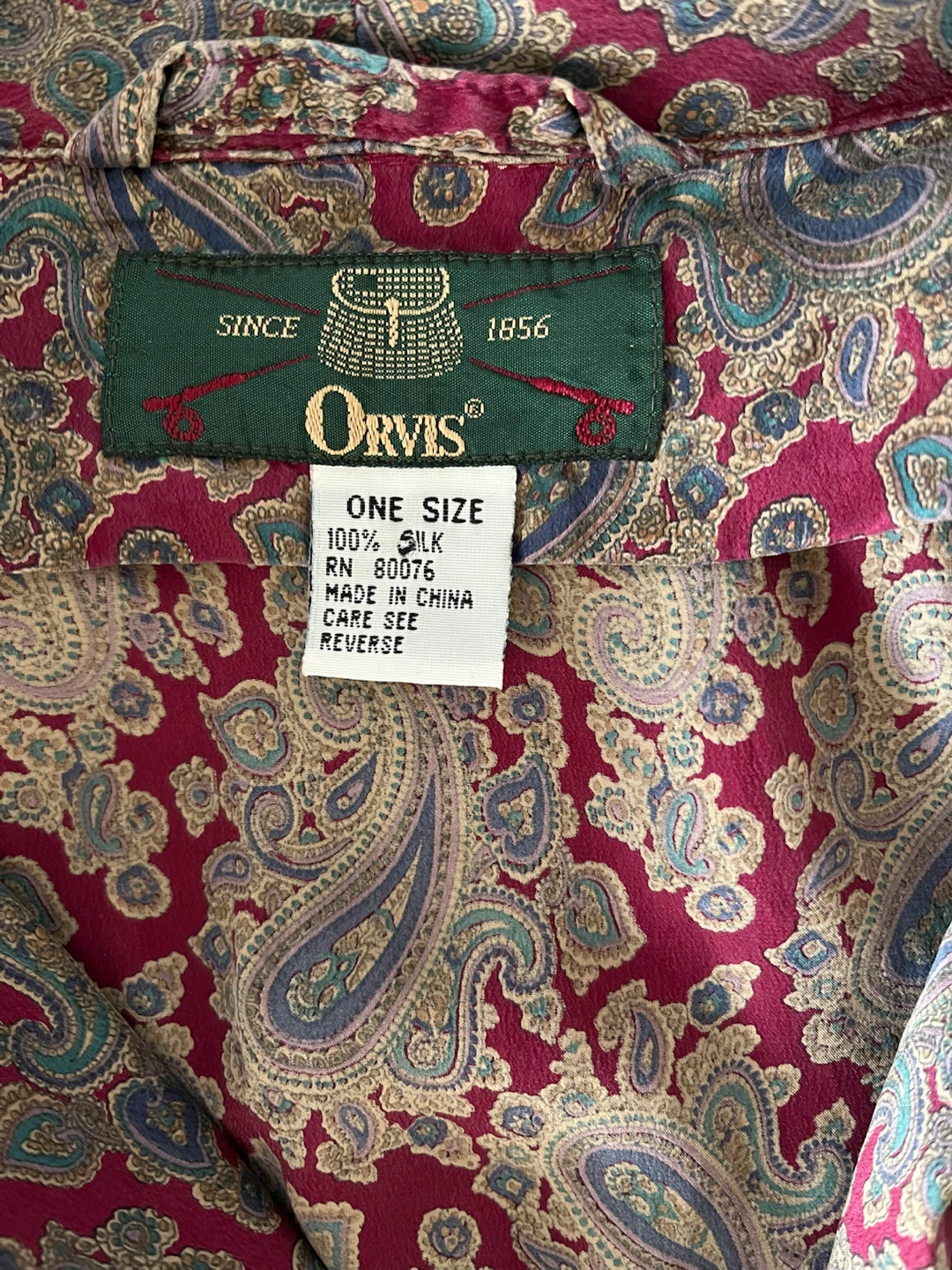 Orvis Silk Paisley Robe Old Hollywood Style - photo 2