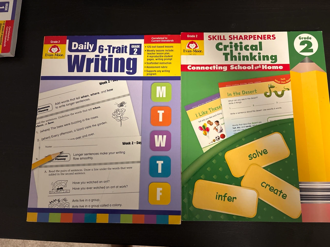 Evan-Moor Daily 6-Trait Writing & Skill Sharpeners Grade 2 Books