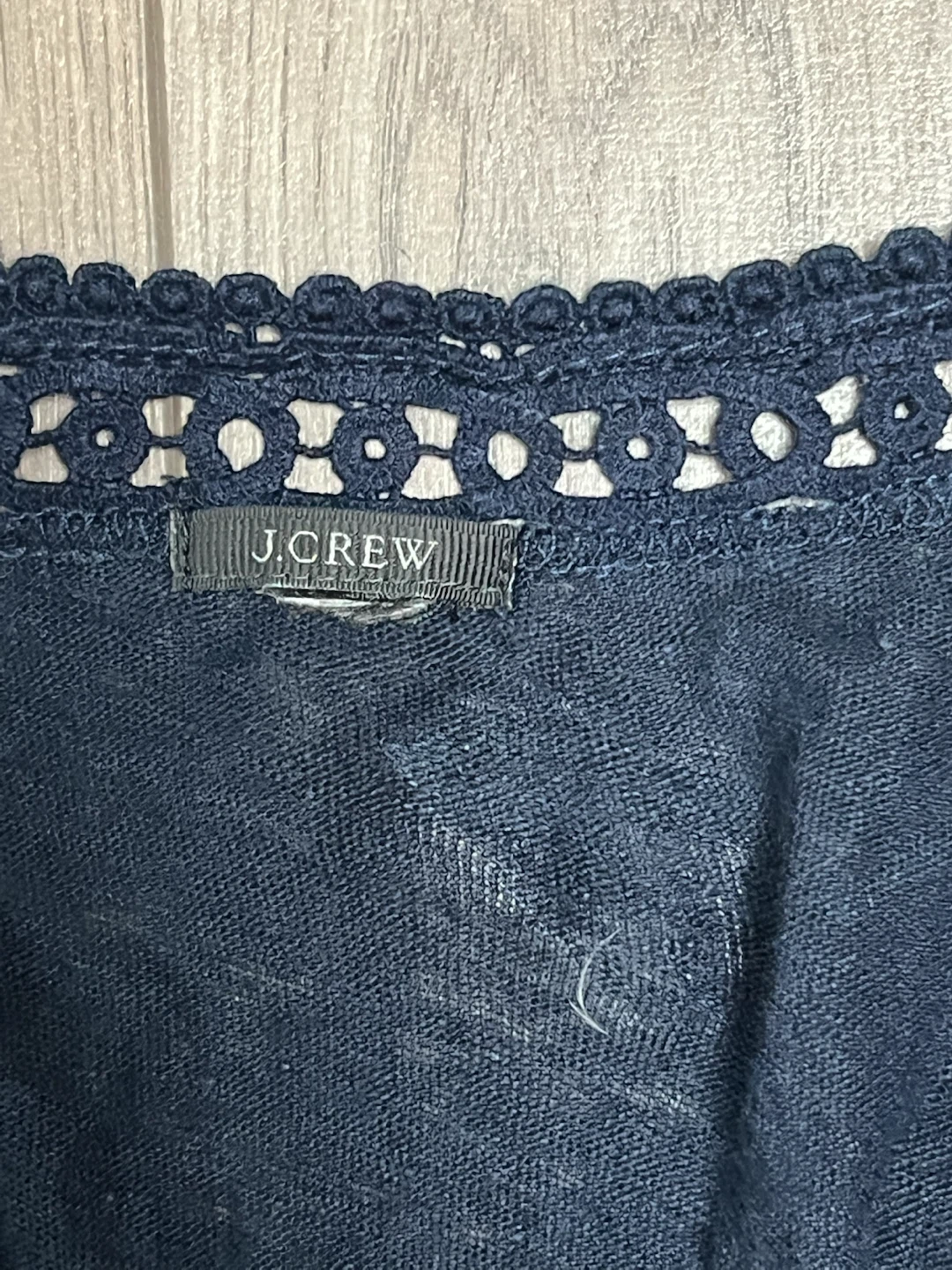 J.Crew Navy Blue Lace Trim Tank Top - photo 4
