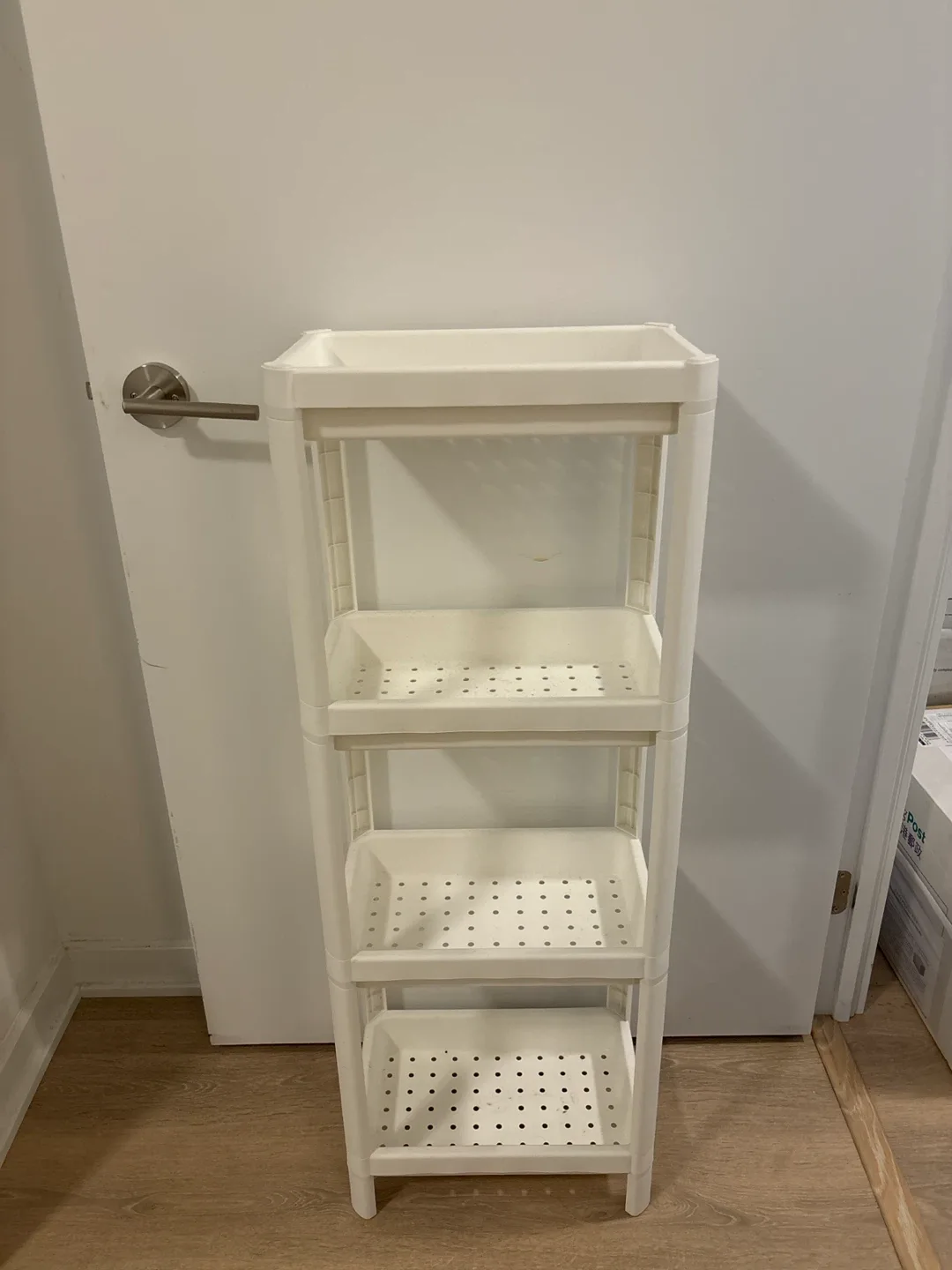 IKEA White 4-Tier Plastic Storage Shelf