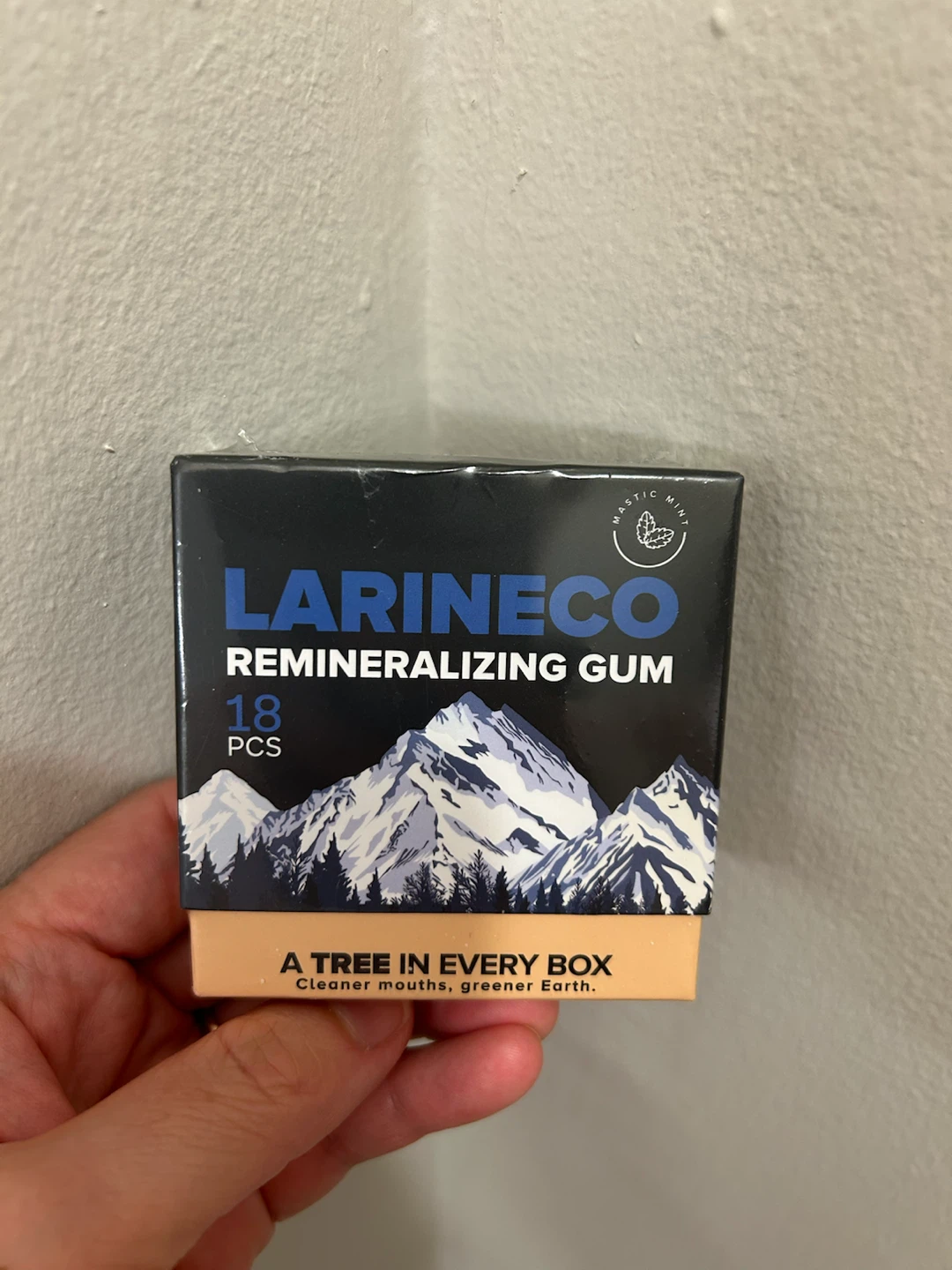 LARINECO Remineralizing Gum - Mastic Mint (18 Pcs, Sugar Free)