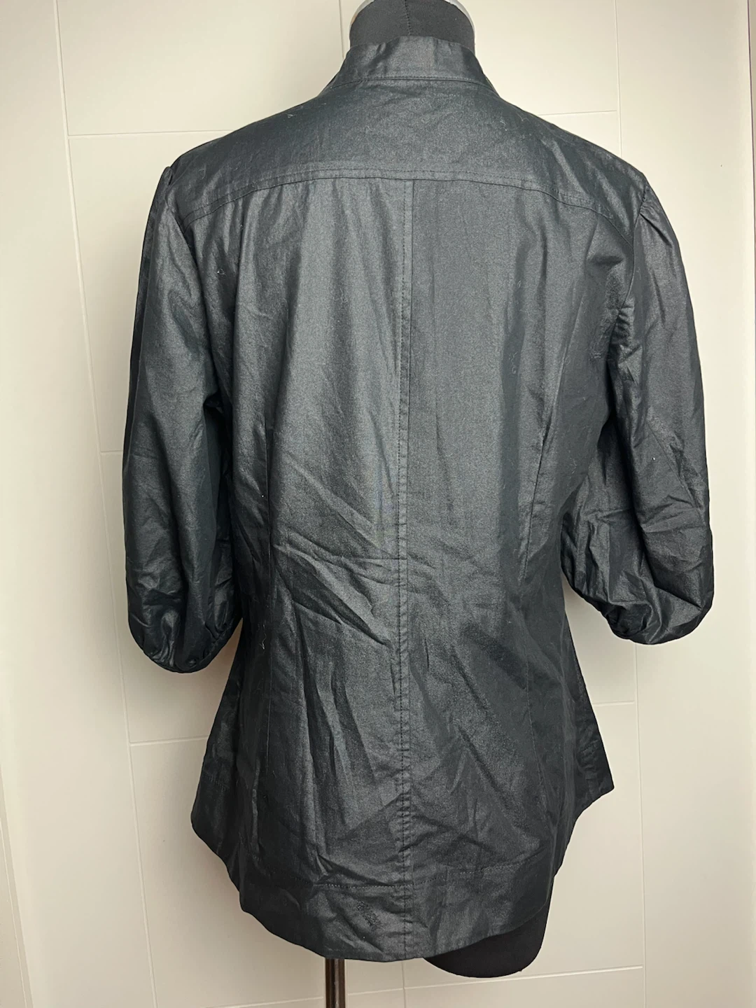 Black Blouse with Ruffle Front - photo 2