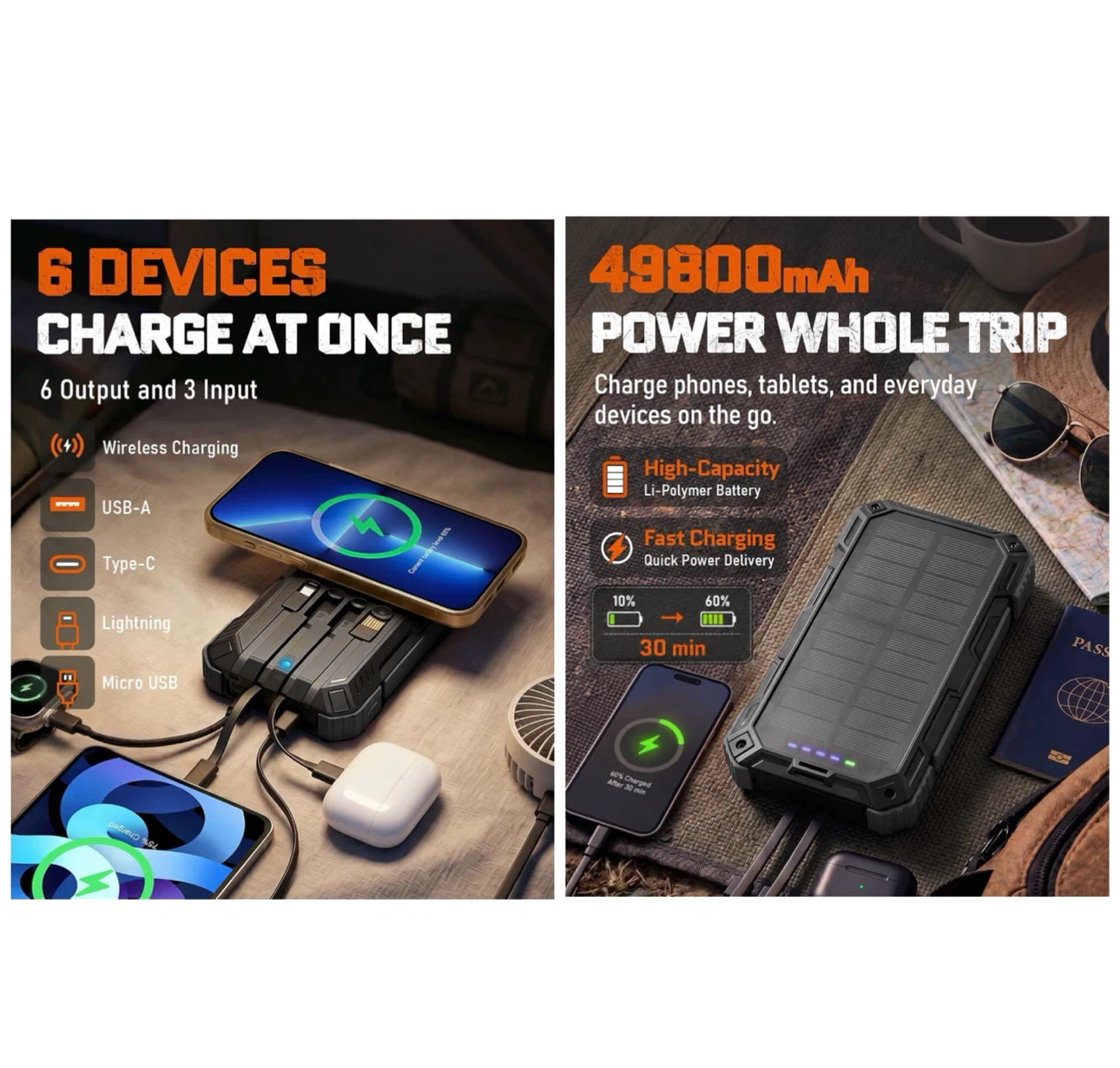 Brand new Solar Charger Power Bank - 49800mAh - photo 3