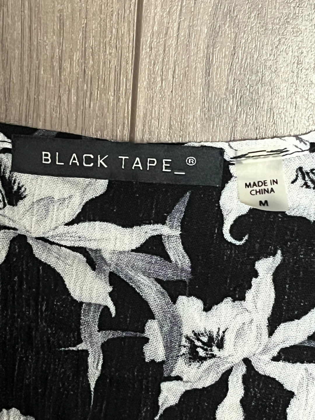 Black Tape Floral Dress - Size M - photo 4
