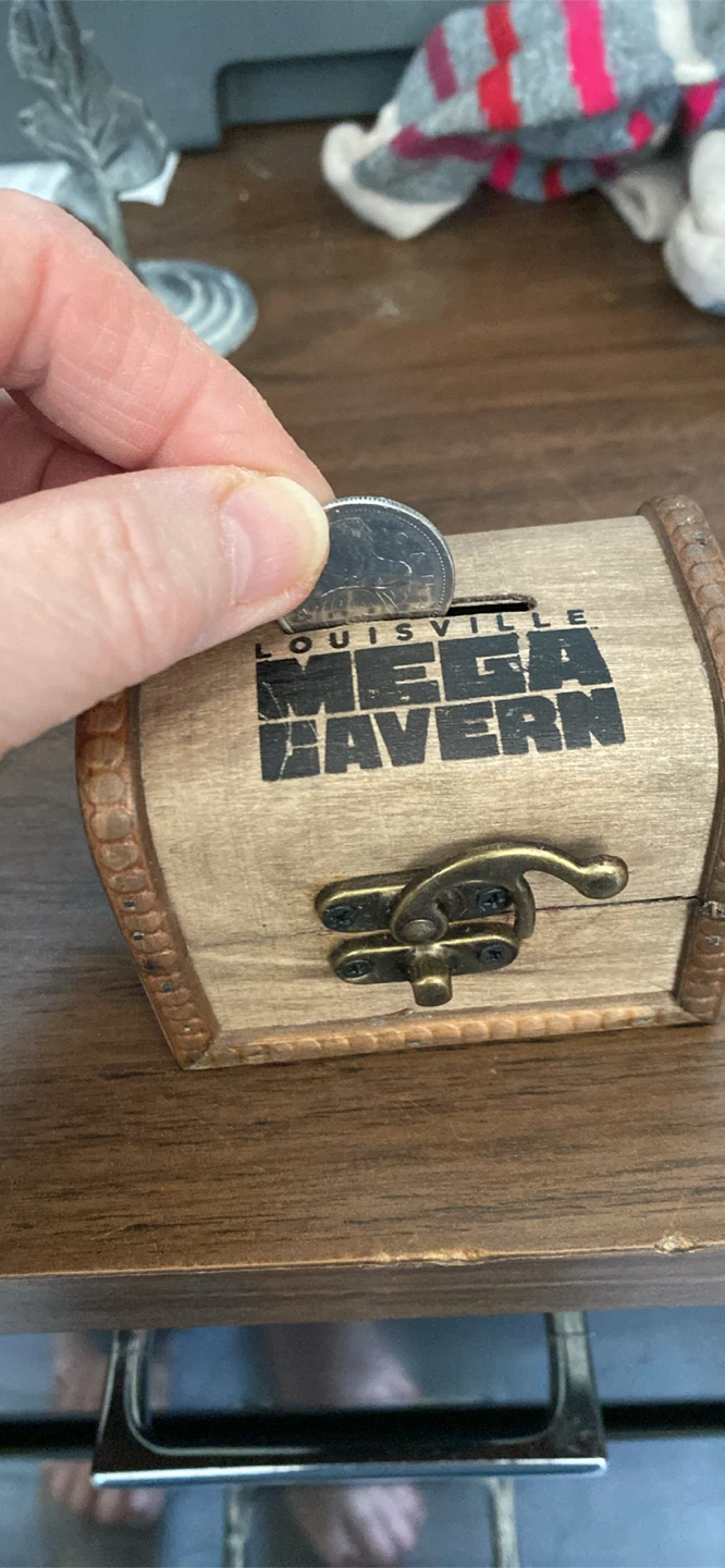 Louisville Mega Tavern Wooden Treasure Chest Coin Bank - photo 2