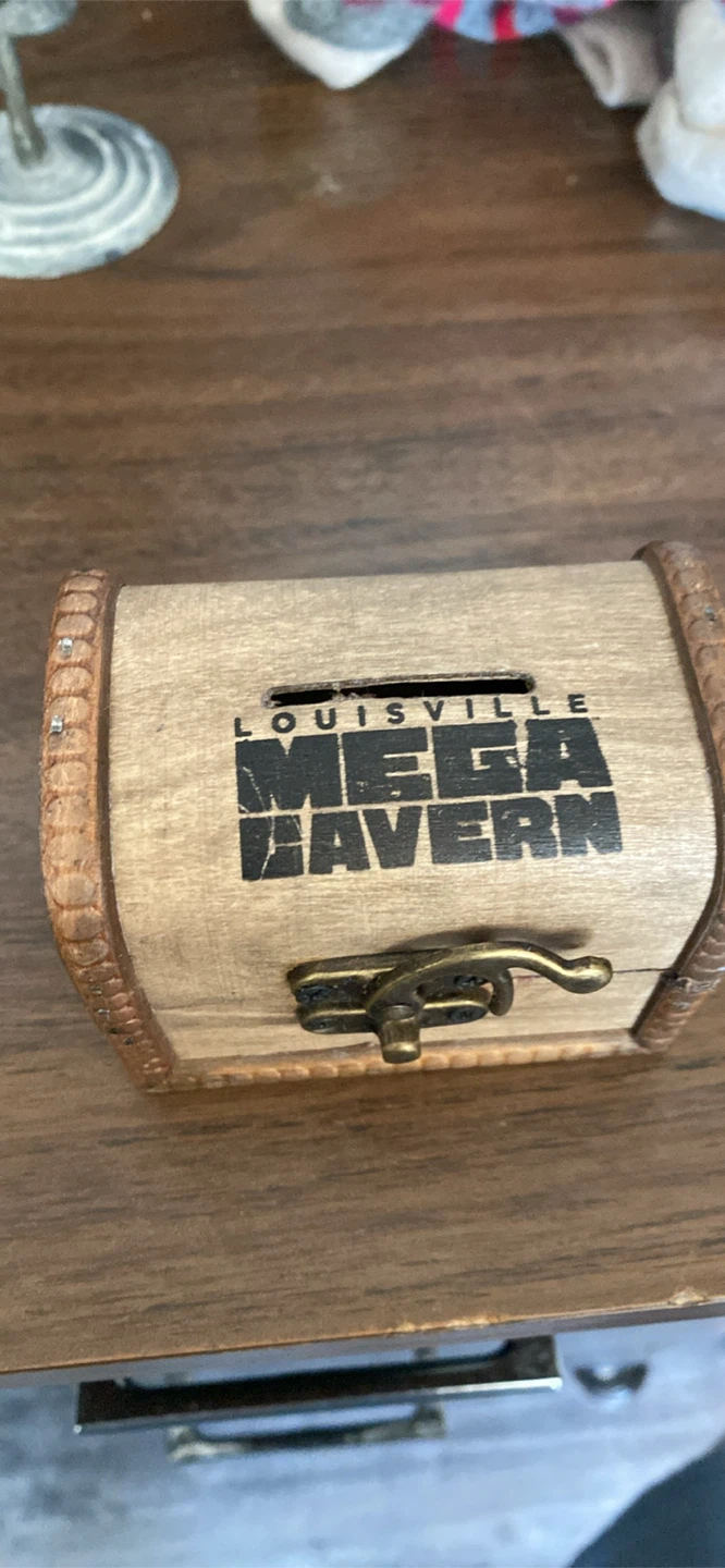 Louisville Mega Tavern Wooden Treasure Chest Coin Bank - photo 3