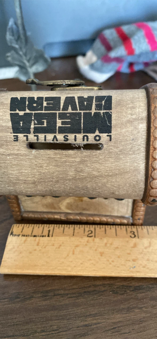 Louisville Mega Tavern Wooden Treasure Chest Coin Bank - photo 5