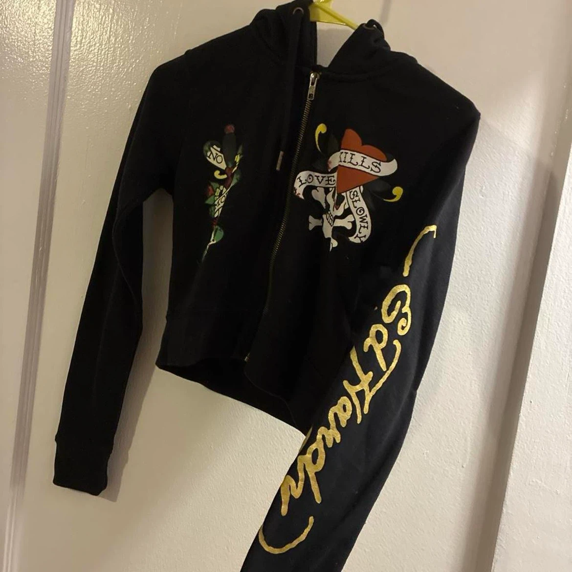 Ed Hardy Black Zip-Up Hoodie