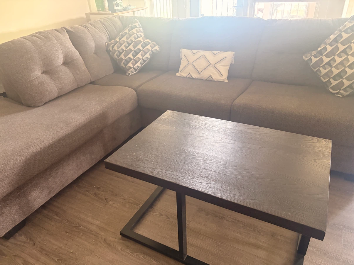 Sectional Couch with Coffee Table