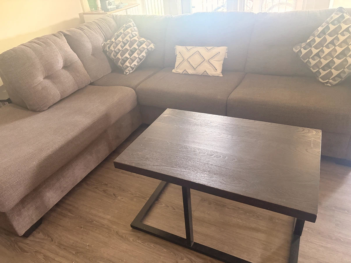 Sectional Couch with Coffee Table - photo 2